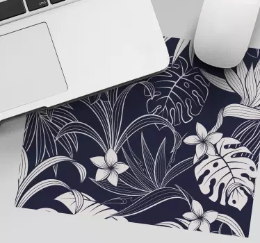 Mouse pad textura motivos tropicales florales - TenVinilo