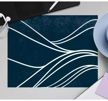 Mouse pad textura olas blancas elegantes - TenVinilo
