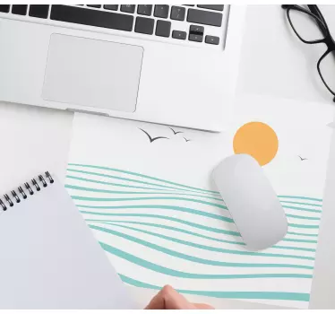 Mouse pad textura olas de playa soleadas - TenVinilo