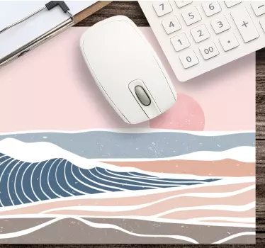 Mouse pad textura olas oceánicas abstractas - TenVinilo