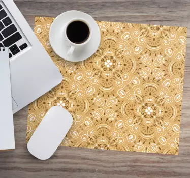 Mouse pad textura ornamento floral elaborado - TenVinilo