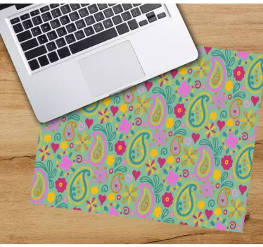 Mouse pad textura paisley floral colorido - TenVinilo