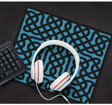 Mouse pad textura patrón azul intrincado - TenVinilo