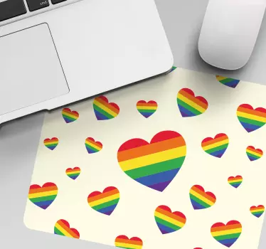 Mouse pad textura patrón de corazones coloridos - TenVinilo