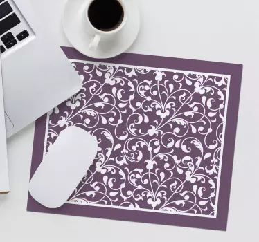 Mouse pad textura patrón de espirales florales - TenVinilo