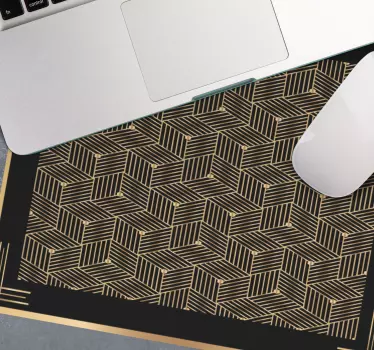 Mouse pad textura patrón de hojas geométricas - TenVinilo