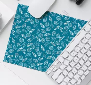 Mouse pad textura patrón de hojas marinas - TenVinilo