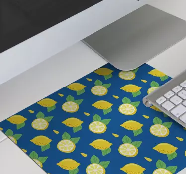 Mouse pad textura patrón de limones vibrantes - TenVinilo