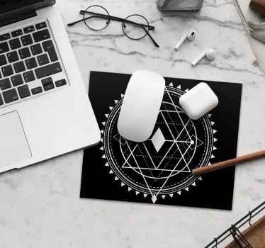 Mouse pad textura patrón de mandala geométrico - TenVinilo