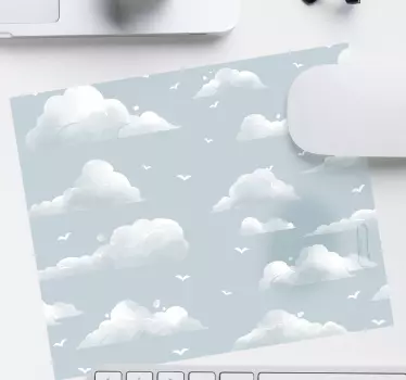 Mouse pad textura patrón de nubes esponjosas - TenVinilo