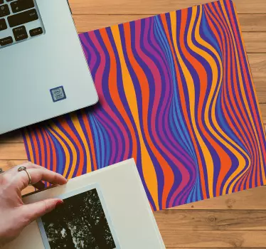 Mouse pad textura patrón de olas vibrantes - TenVinilo