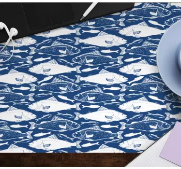 Mouse pad textura patrón de peces - TenVinilo