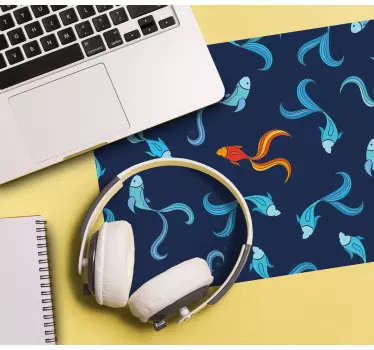 Mouse pad textura patrón de peces coloridos - TenVinilo