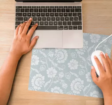 Mouse pad textura patrón floral elegante - TenVinilo