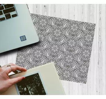 Mouse pad textura patrón floral geométrico - TenVinilo