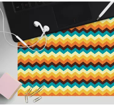 Mouse pad textura patrón zigzag colorido - TenVinilo
