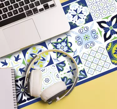 Mouse pad textura patrones de azulejos coloridos - TenVinilo