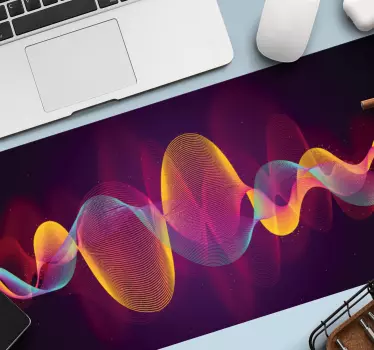 Mouse pad textura patrones de olas vibrantes - TenVinilo