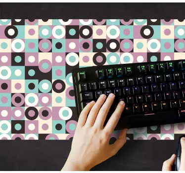 Mouse pad textura patrones geométricos coloridos - TenVinilo