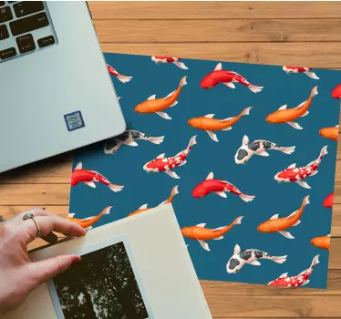 Mouse pad textura peces koi coloridos - TenVinilo