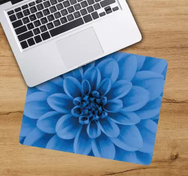 Mouse pad textura pétalos azules florales - TenVinilo