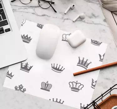 Mouse pad textura puntos con patrón de corona - TenVinilo