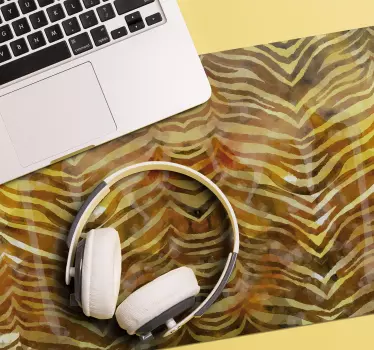Mouse pad textura rayas de tigre vibrantes - TenVinilo