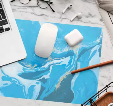 Mouse pad textura remolino azul elegante - TenVinilo