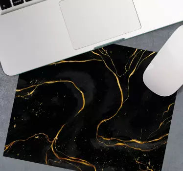 Mouse pad textura remolino negro elegante - TenVinilo