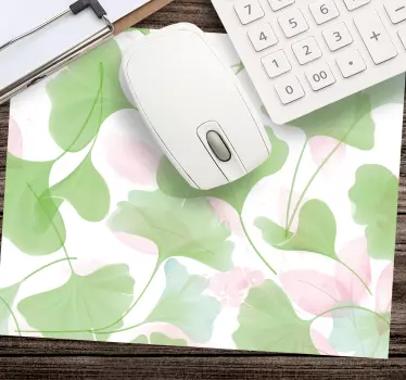 Mouse pad textura remolinos de hoja de ginkgo - TenVinilo