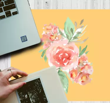 Mouse pad textura salpicadura floral de color - TenVinilo