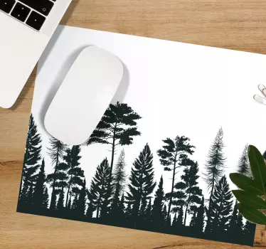 Mouse pad textura silueta de bosque - TenVinilo