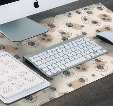 Mouse pad textura patrón floral beige - TenVinilo