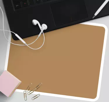 Mouse pad textura superficie marrón simple - TenVinilo