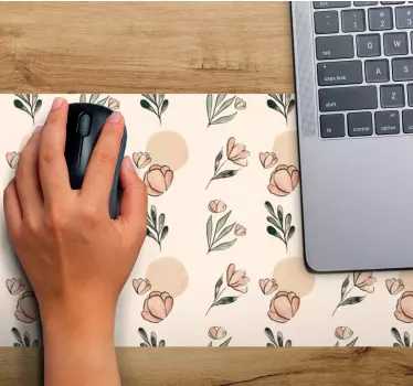 Mouse pad textura superficie texturizada floral - TenVinilo