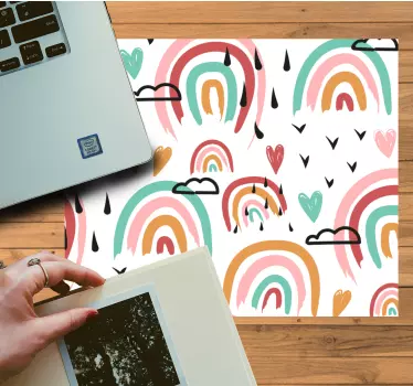 Mouse pad textura superposiciones de arcoíris coloridas - TenVinilo