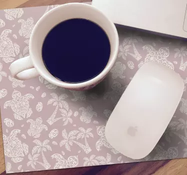 Mouse pad textura tortuga y palma - TenVinilo