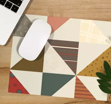 Mouse pad textura triángulos geométricos coloridos - TenVinilo