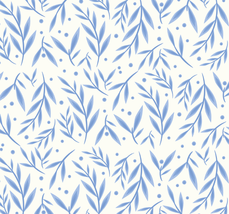 Cortina roller baño patrón azul y blanco - TenVinilo