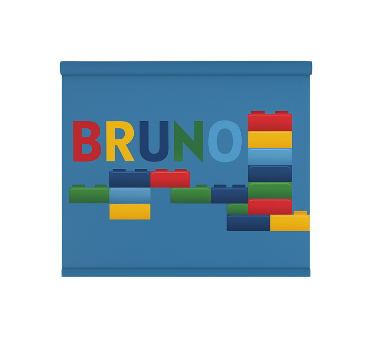 Cortina roller infantil bloques de juguete de colores - TenVinilo