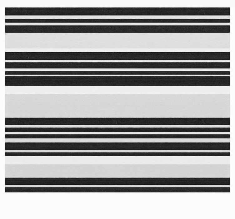 Cortina roller baño righe bianco nero - TenVinilo