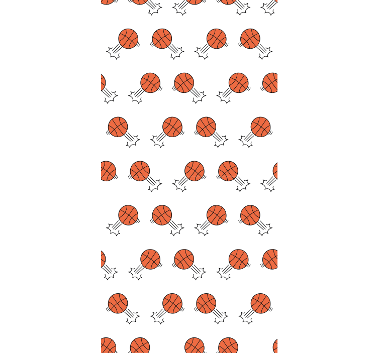 Cortina roller juvenil fondo de balones de baloncesto - TenVinilo