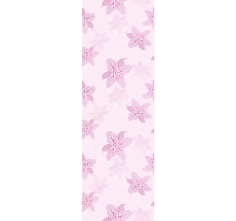Cortina roller juvenil diseño de flores femeninas - TenVinilo