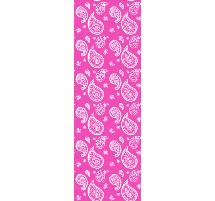 Cortina roller juvenil paisley rosa intenso - TenVinilo