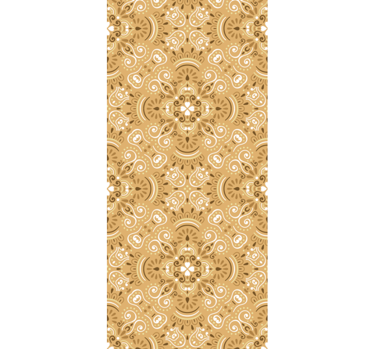 Cortina roller juvenil patrón ornamental beige vintage - TenVinilo