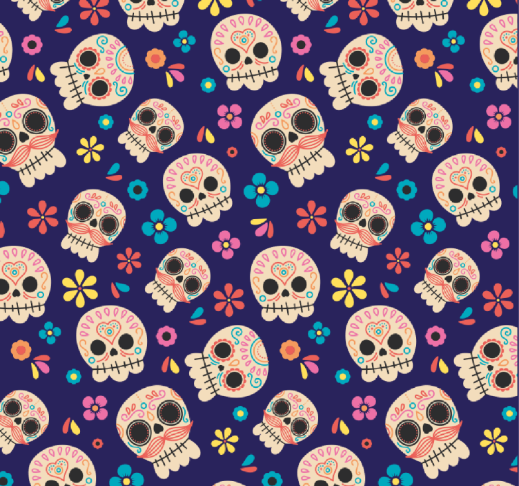 Cortina roller juvenil calaveras mexicanas - TenVinilo