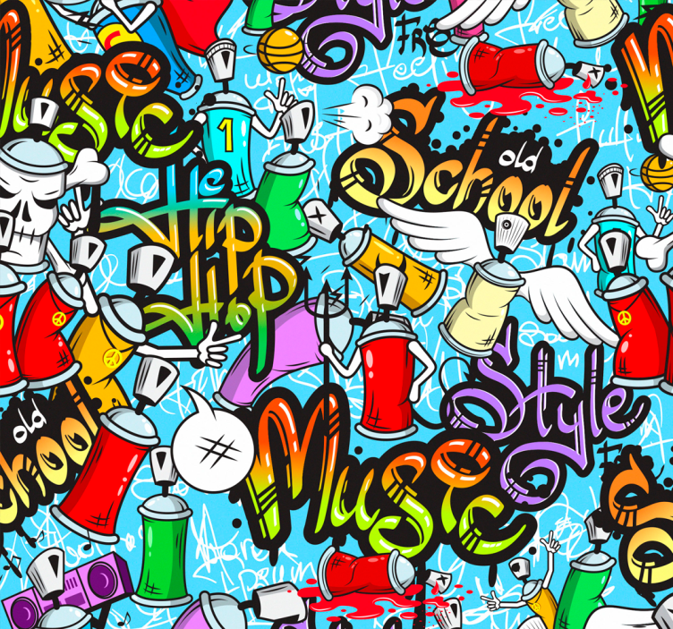 Cortina roller juvenil cultura hip-hop graffiti - TenVinilo