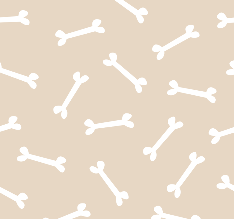 Cortina roller juvenil huesos de perro sobre fondo beige - TenVinilo