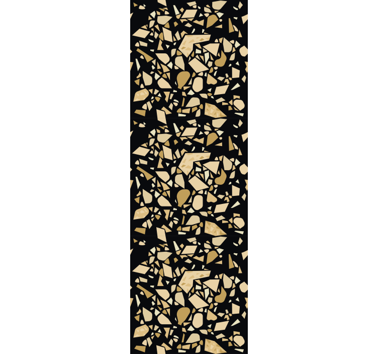 Cortina roller moderno terrazzo estilo negro oro - TenVinilo