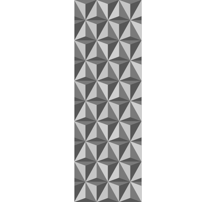 Cortina roller moderno azulejos triangulares oscuros - TenVinilo